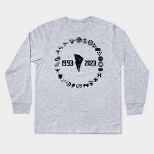 30 Morphin Years Kids Long Sleeve T-Shirt